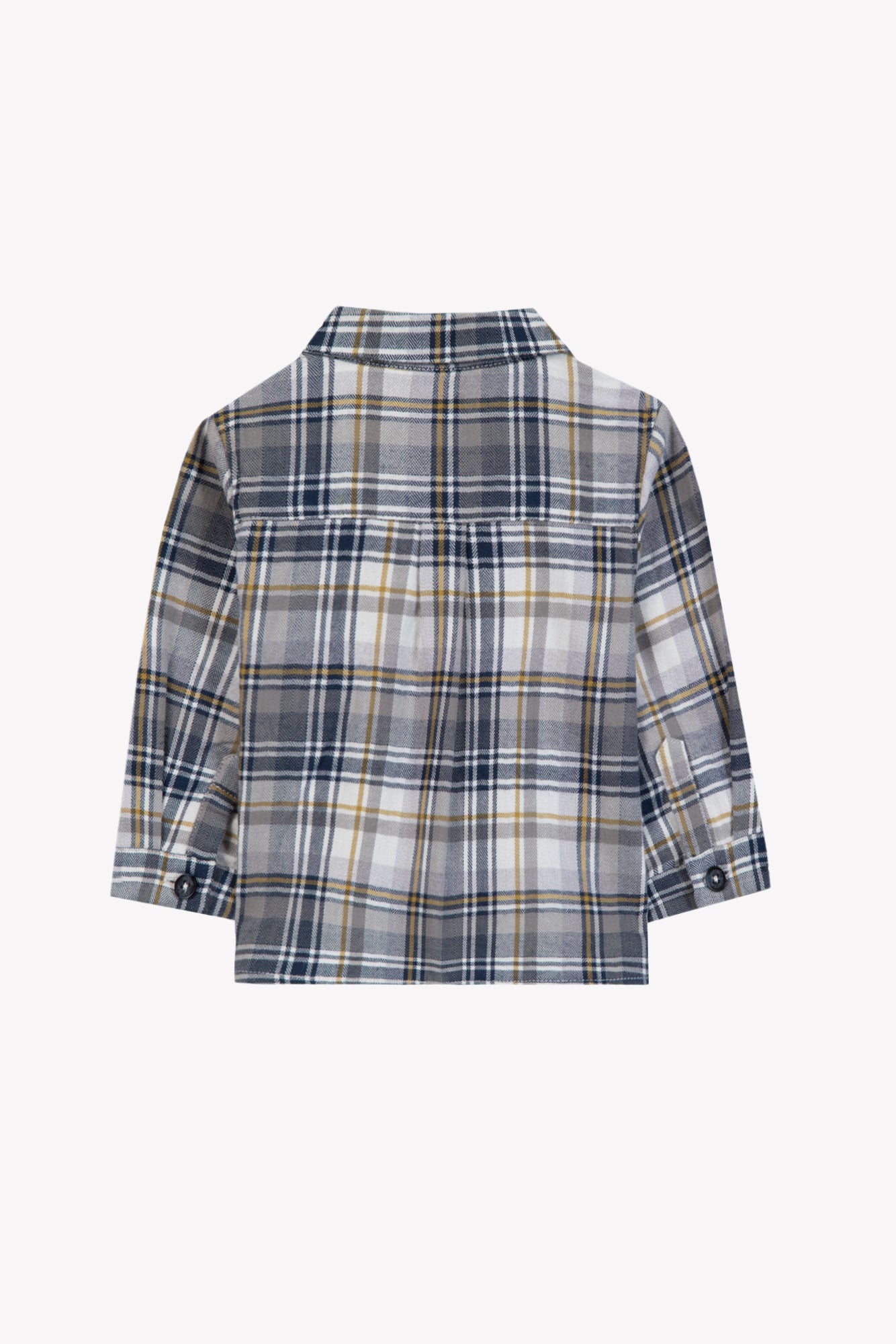 Shirt - Blue cotton Check Buttons