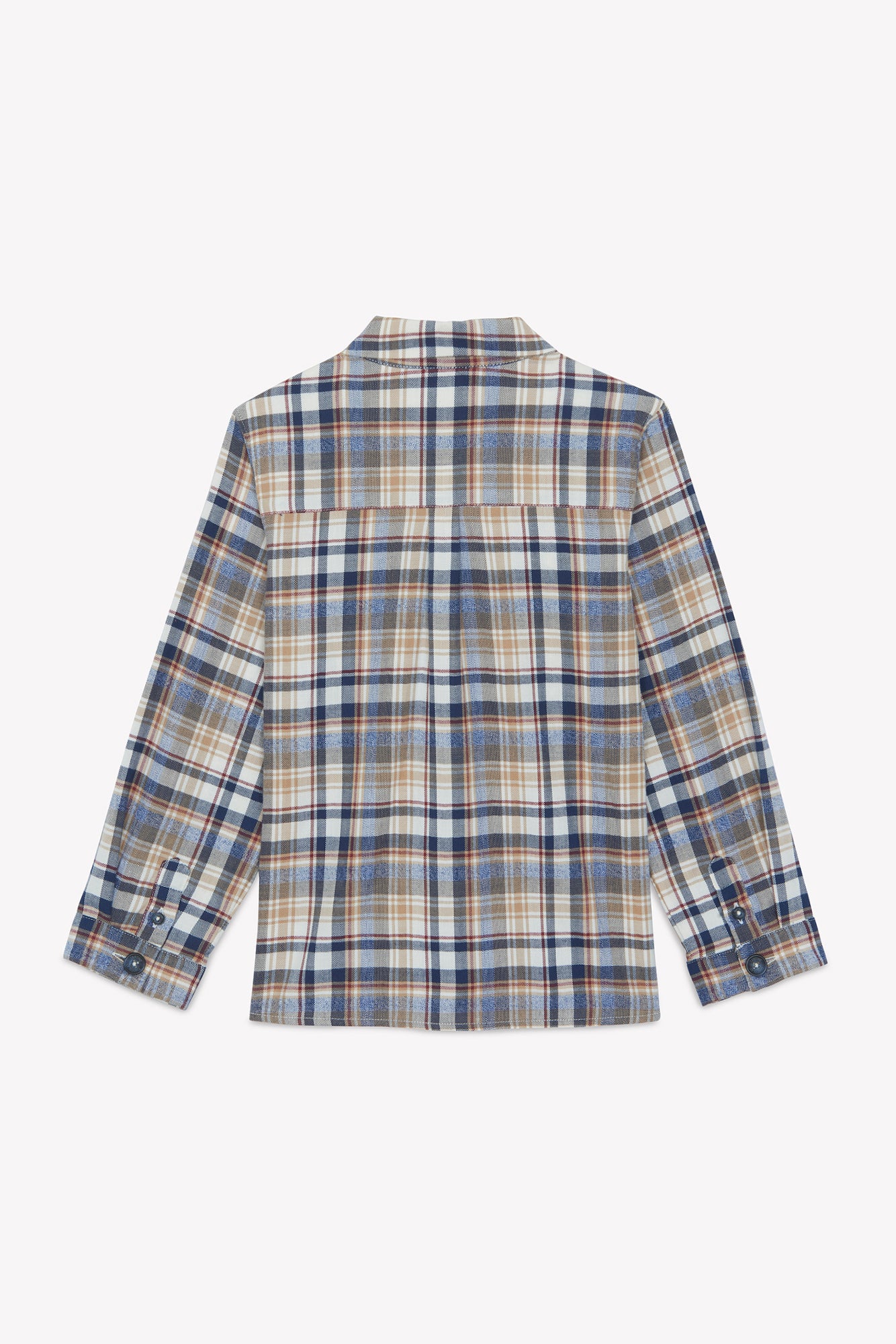 Camicia - Cotone bordeaux Scacchi