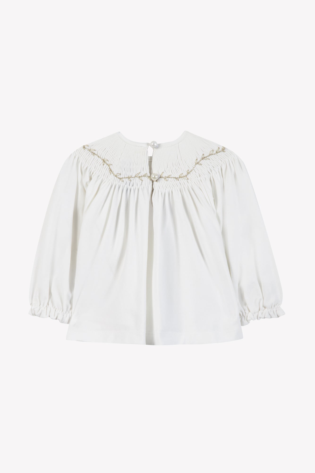 Blouse - Ecru à smocks
