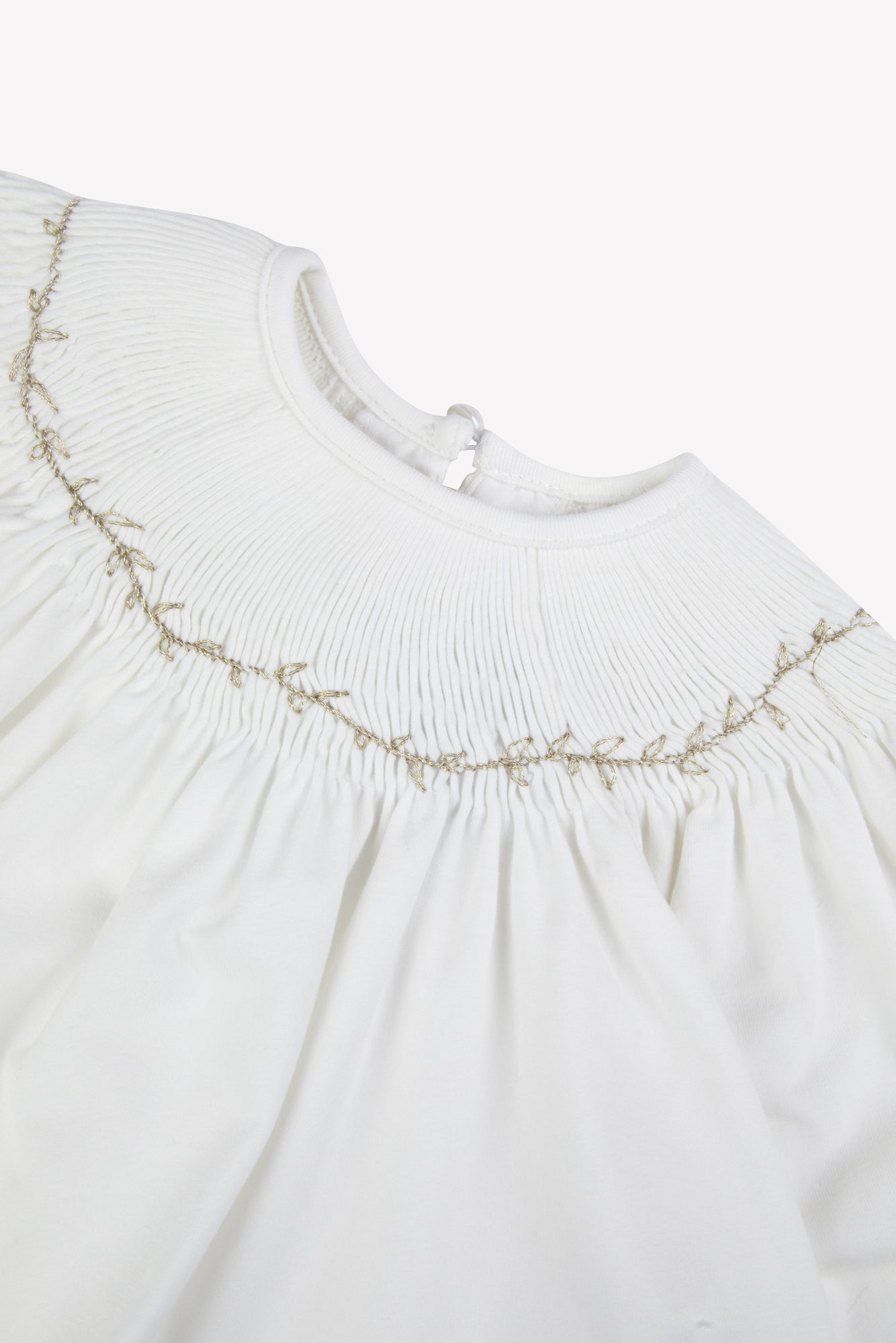 Blouse - Ecru à smocks