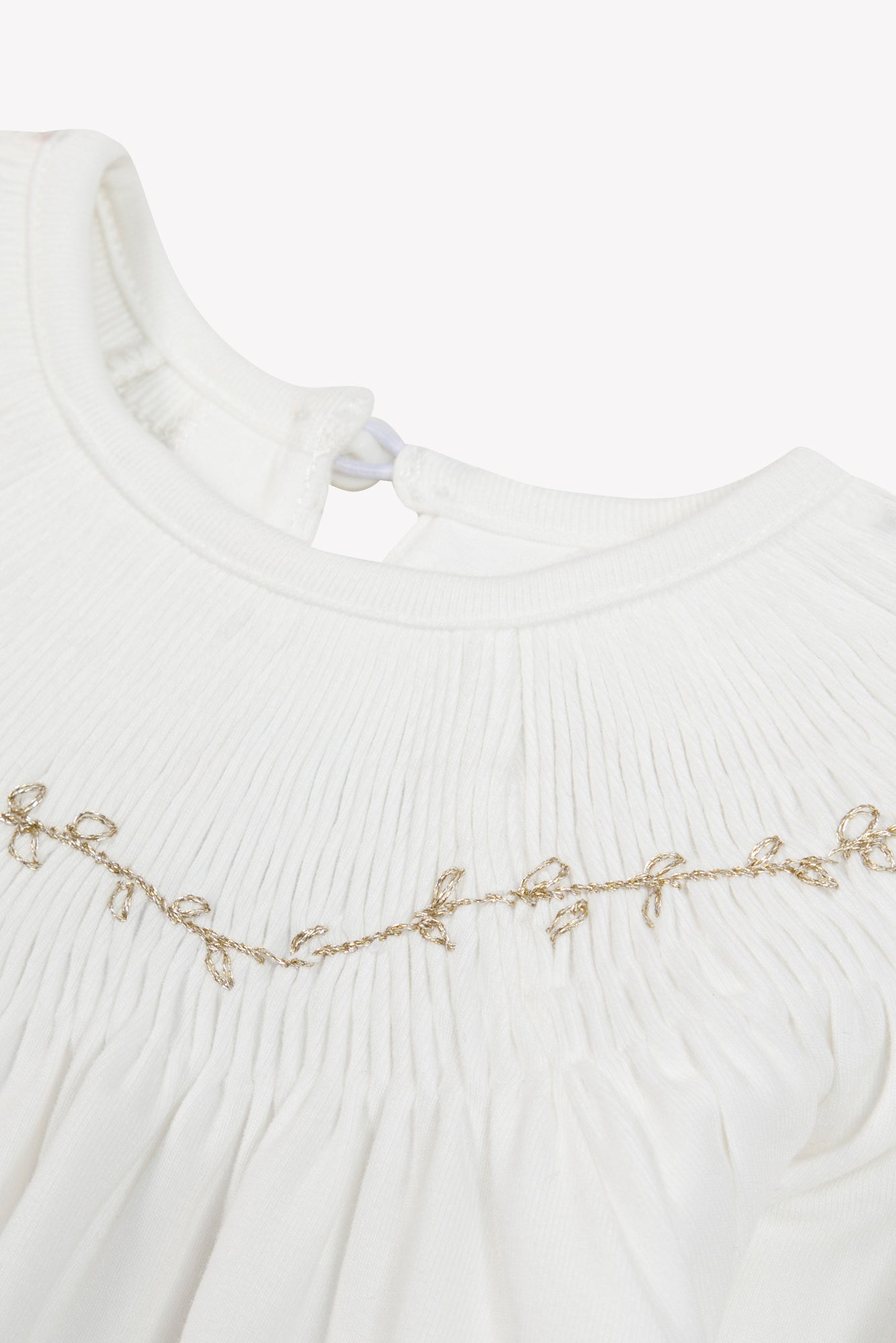 Blouse - Ecru à smocks