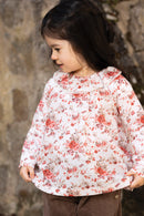 Blouse - Rose coton imprimé fleuri