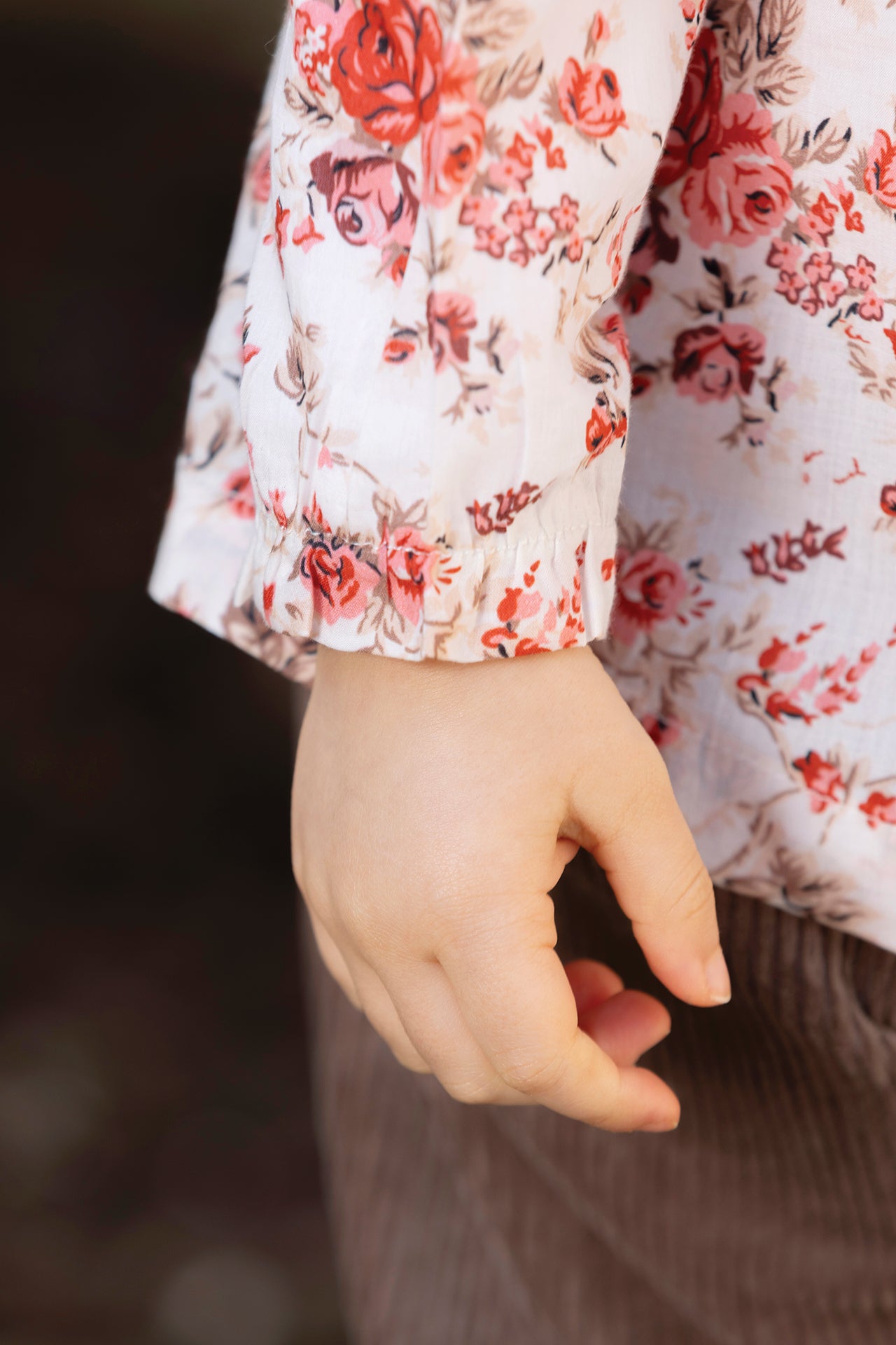 Blouse - Rose coton imprimé fleuri
