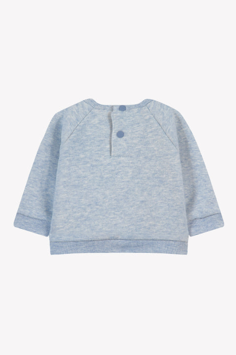Maglia - Blu cotone con stampa cane orizzonte - Image principale