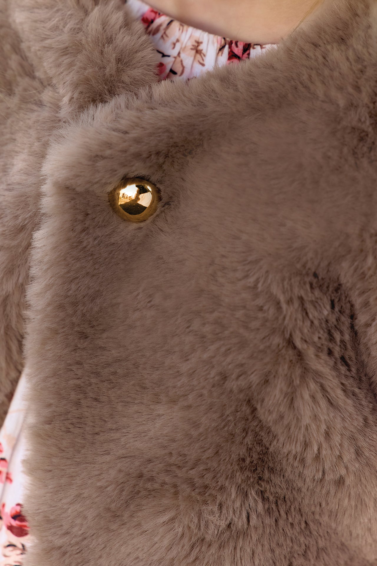 Gilet - Beige medio Imitazione Pelliccia