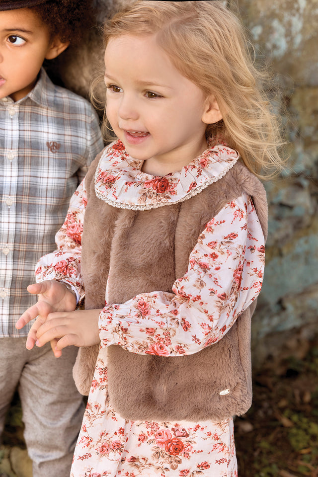Gilet - Beige medio Imitazione Pelliccia - Image principale
