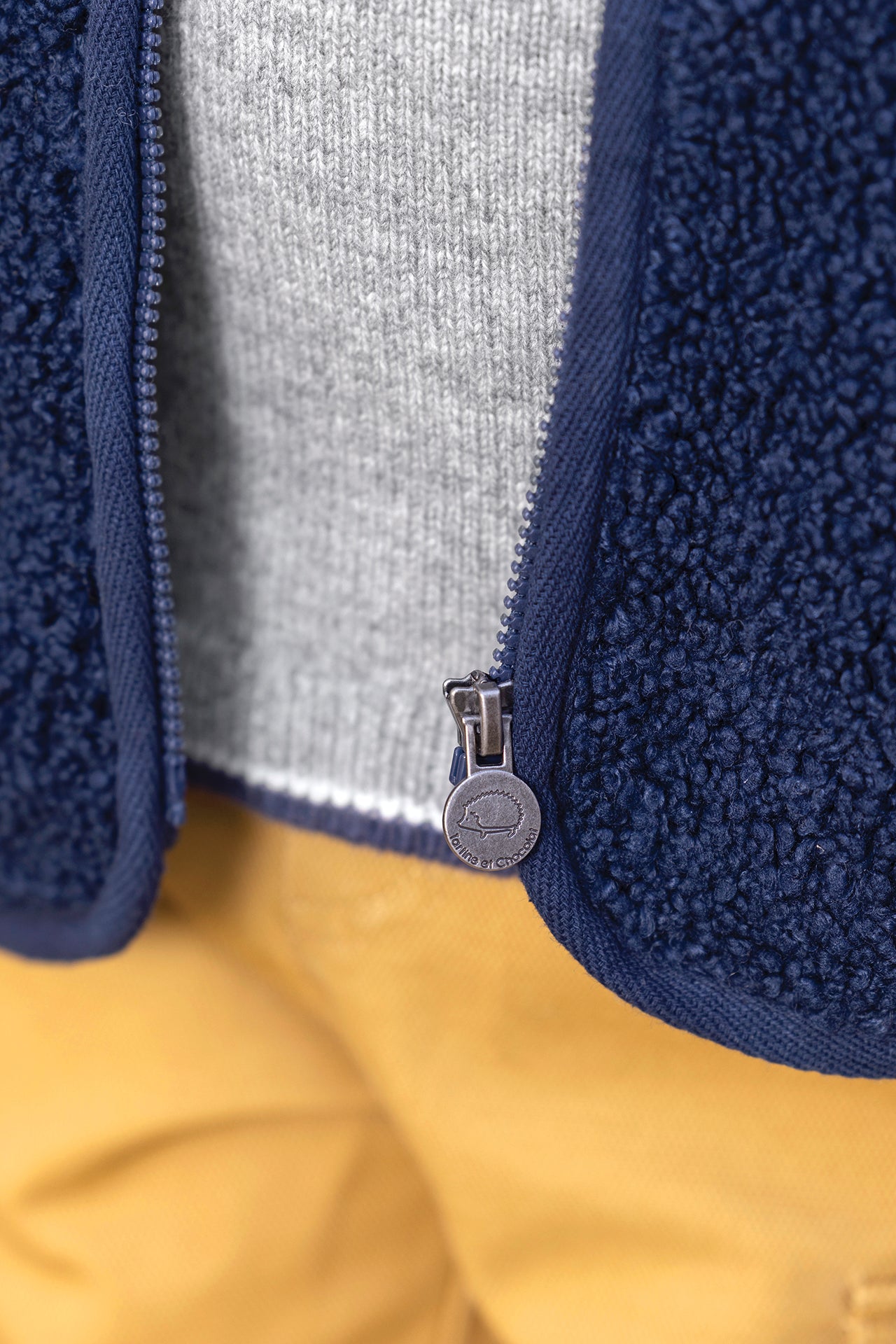 Cardigan - Marine col montant zippé