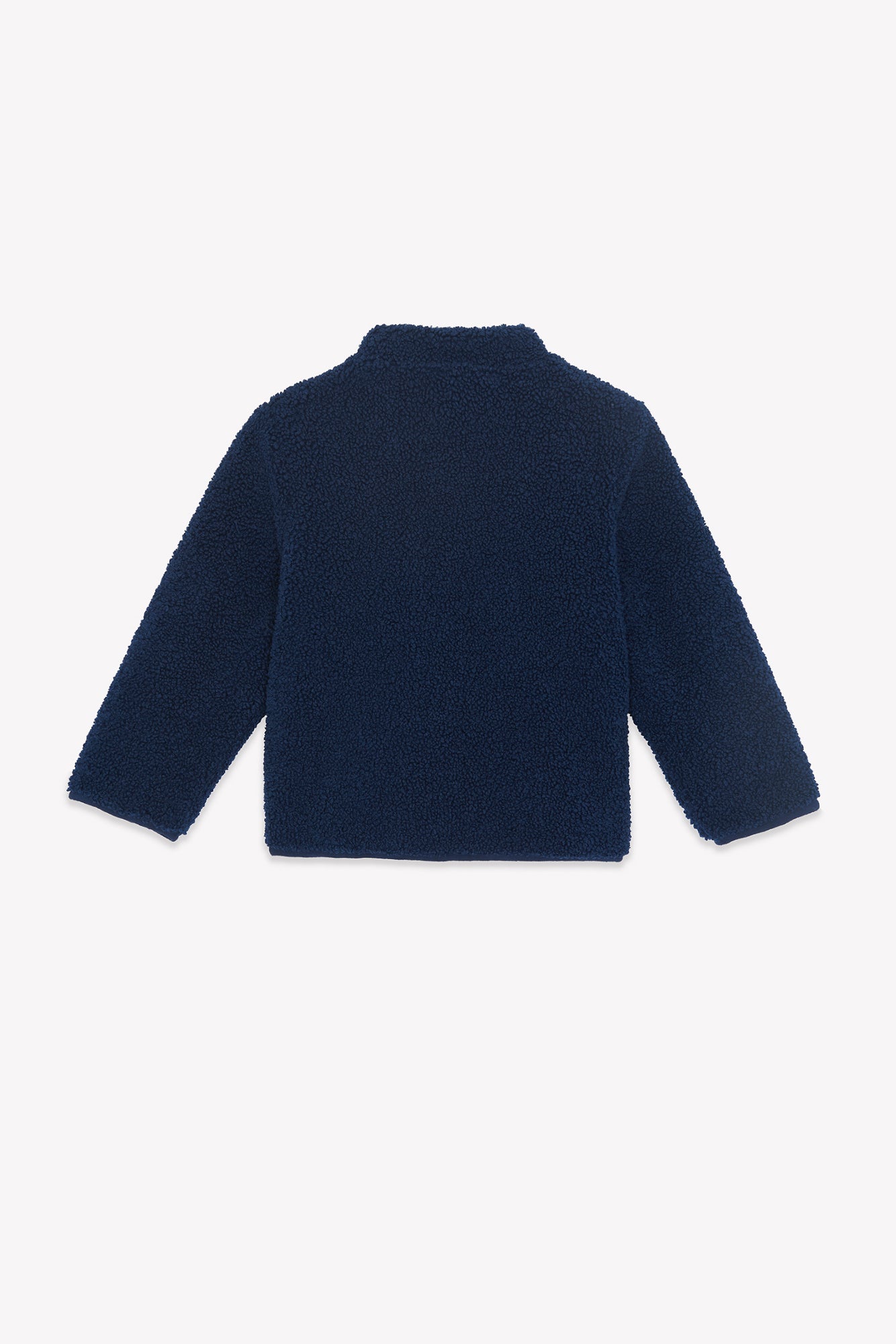 Jacket - Navy zipped Imitazione Pelliccia riccio