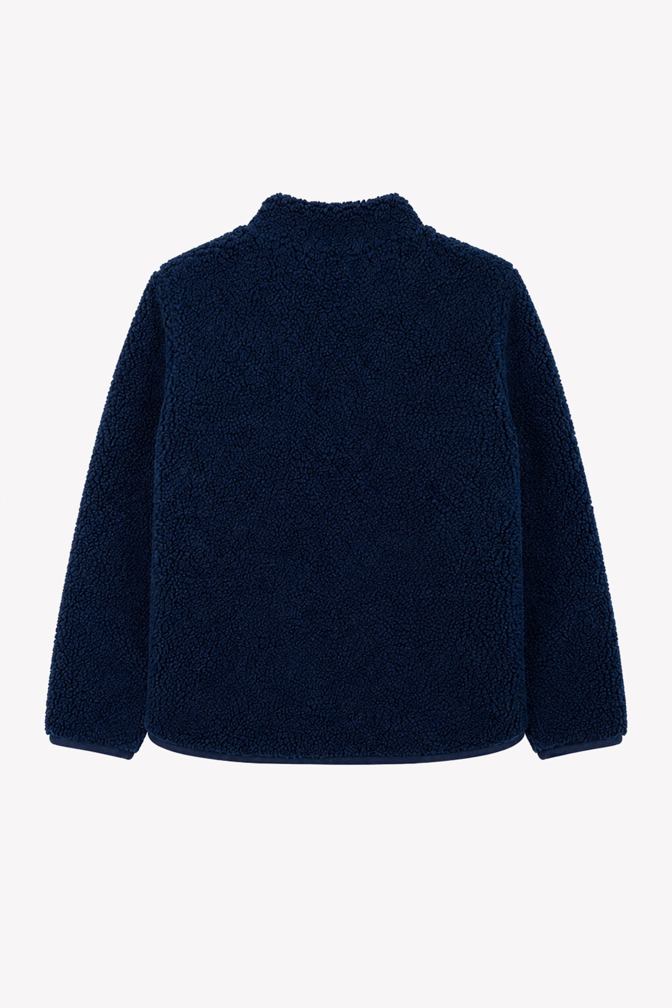 Jacket - Navy zipped Imitazione Pelliccia riccio