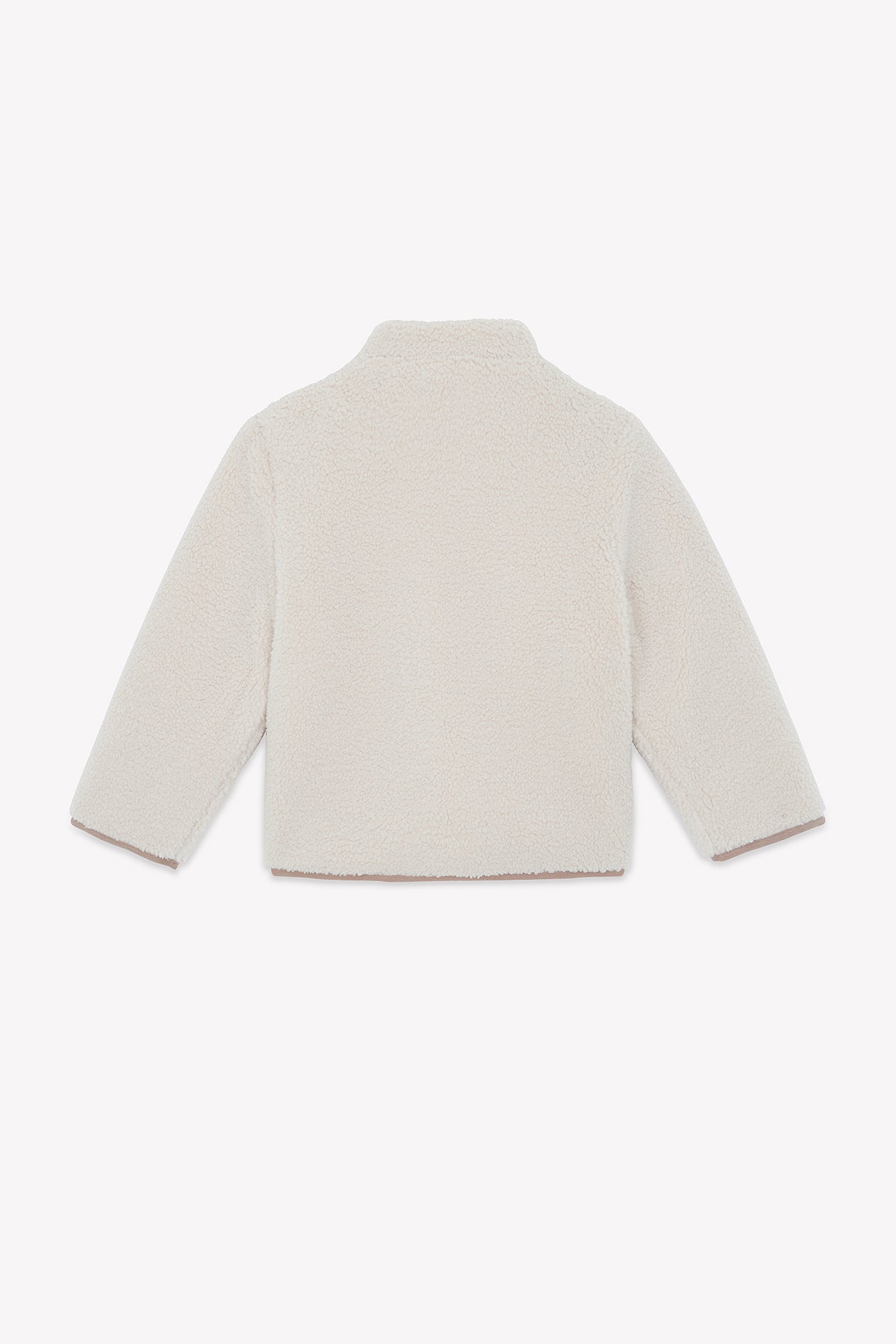 Giacca- Beige zippato Imitazione Pelliccia riccio