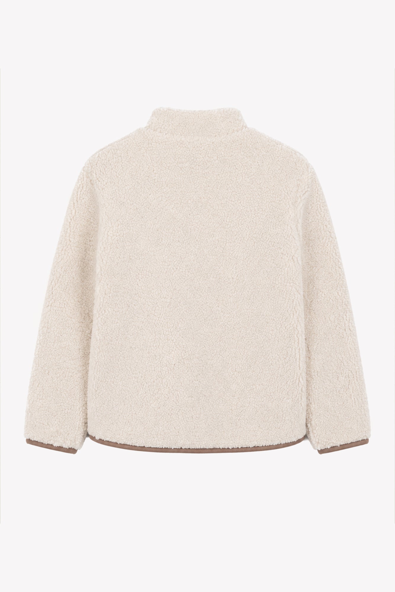 Giacca- Beige zippato Imitazione Pelliccia riccio