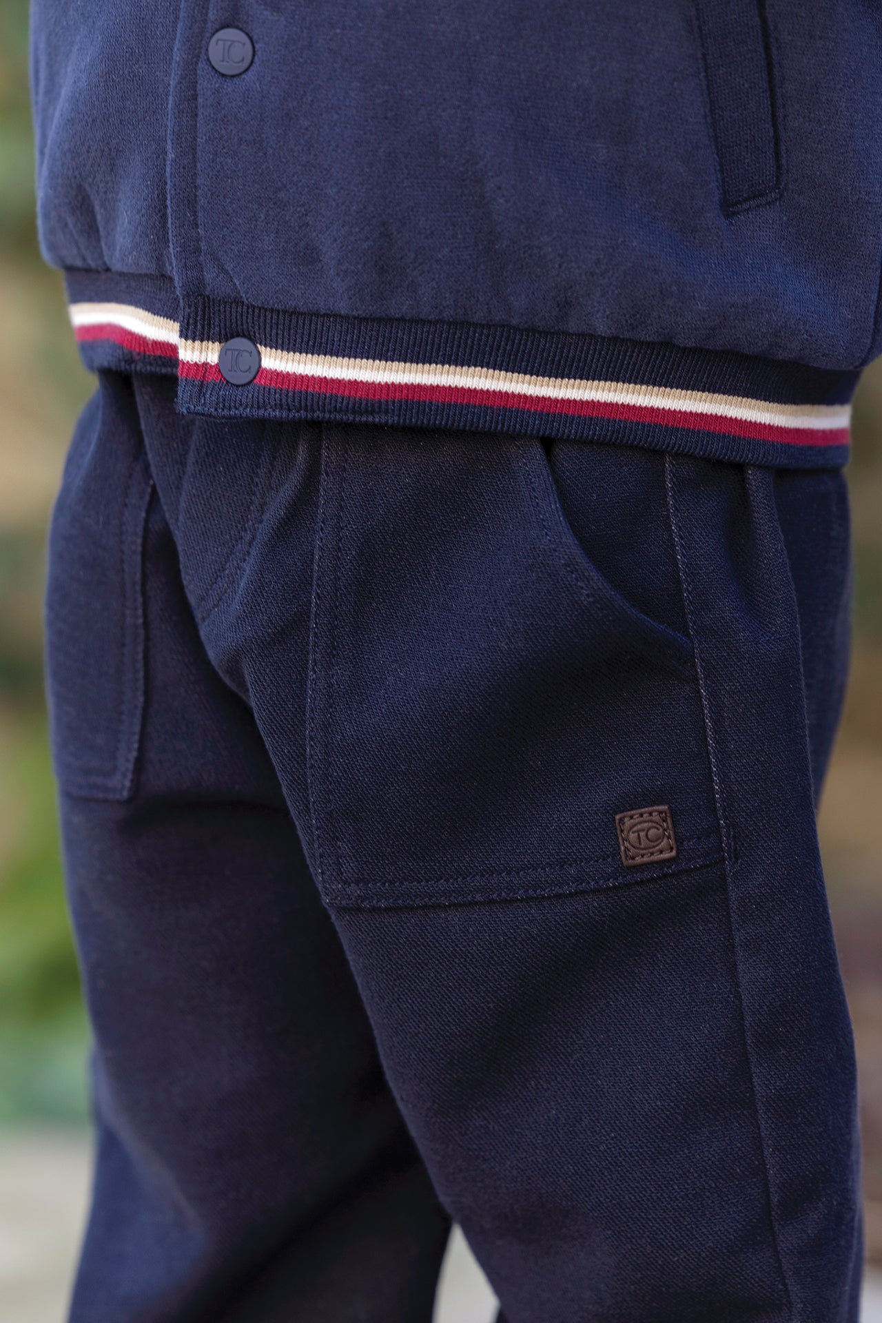 Pantalon - Azul marino algodon