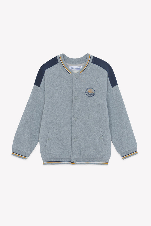 Cardigan - Grigio orsacchiotto di cotone erica Righe - Image principale