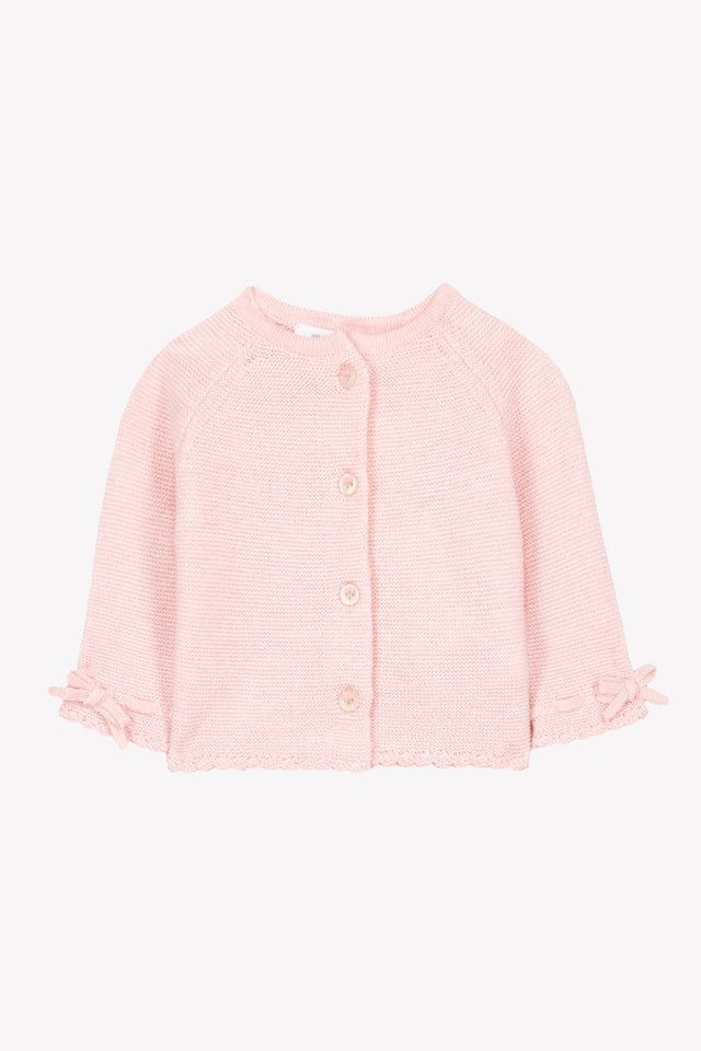 Cardigan- Rugiada di cotone Colletto Girocollo Ricamo mano - Image principale