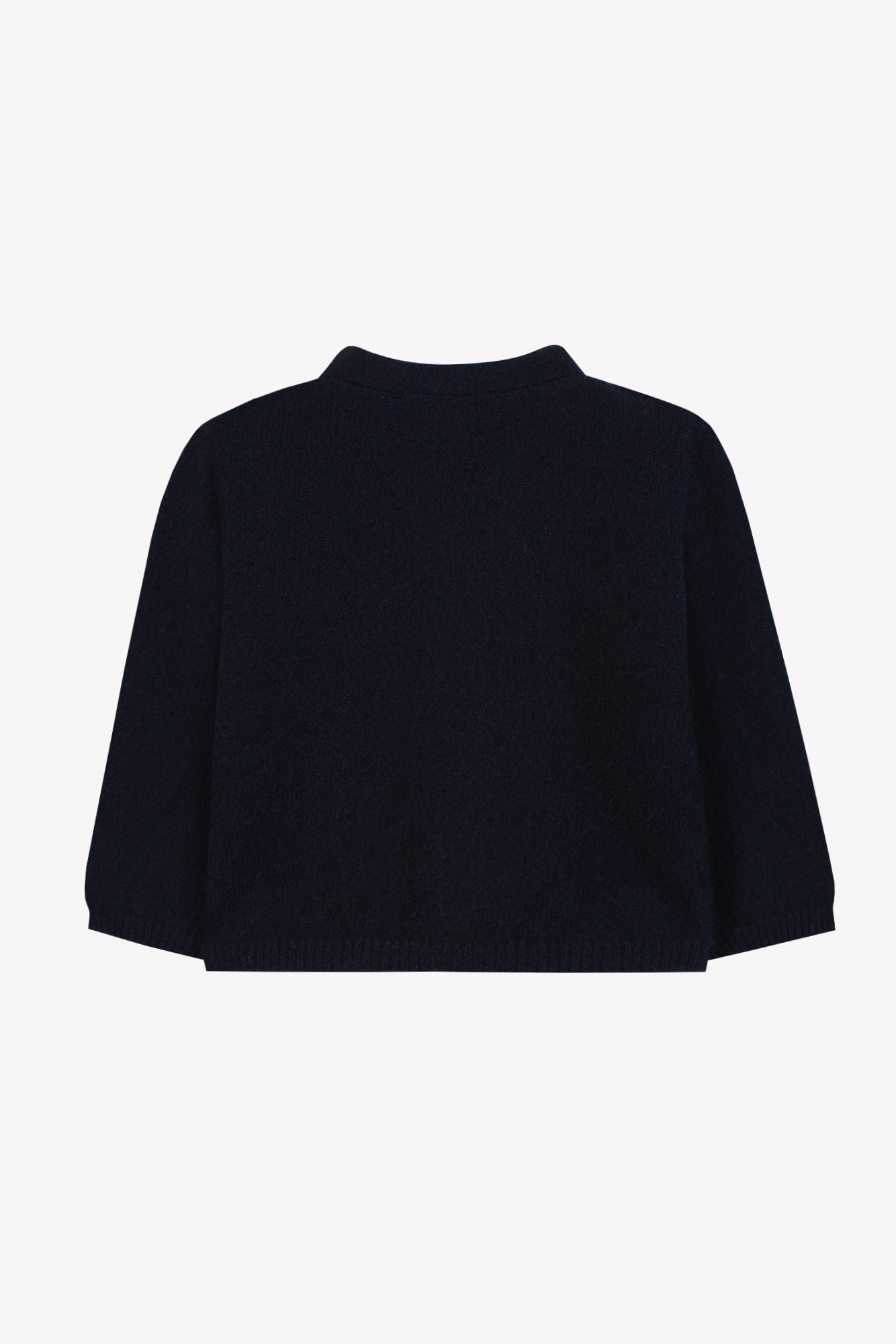 Cardigan - Blu navy Cashmere Colletto v Maglia intrecciato