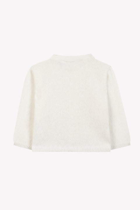 Cardigan - Madreperla  Cashmere Colletto v Maglia intrecciato - Image principale
