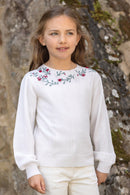Jersey - Marfil Lana Bordado