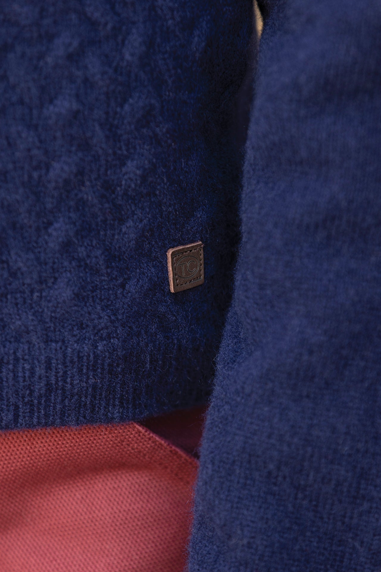 Sweater - Navy Wool Knitwear braided