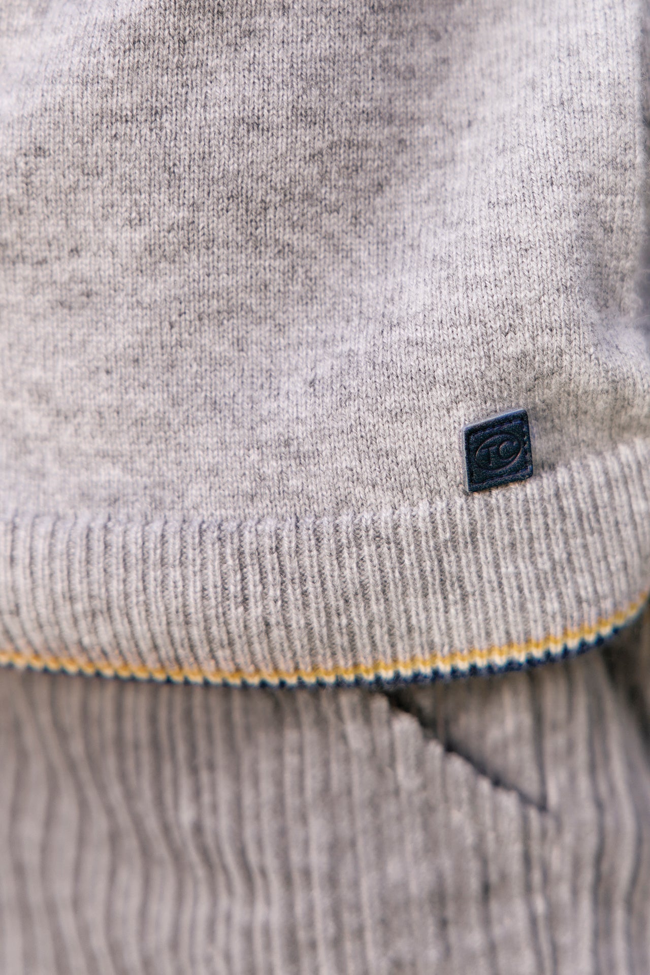 Gilet - Grigio erica Lana a Cappuccio zippato