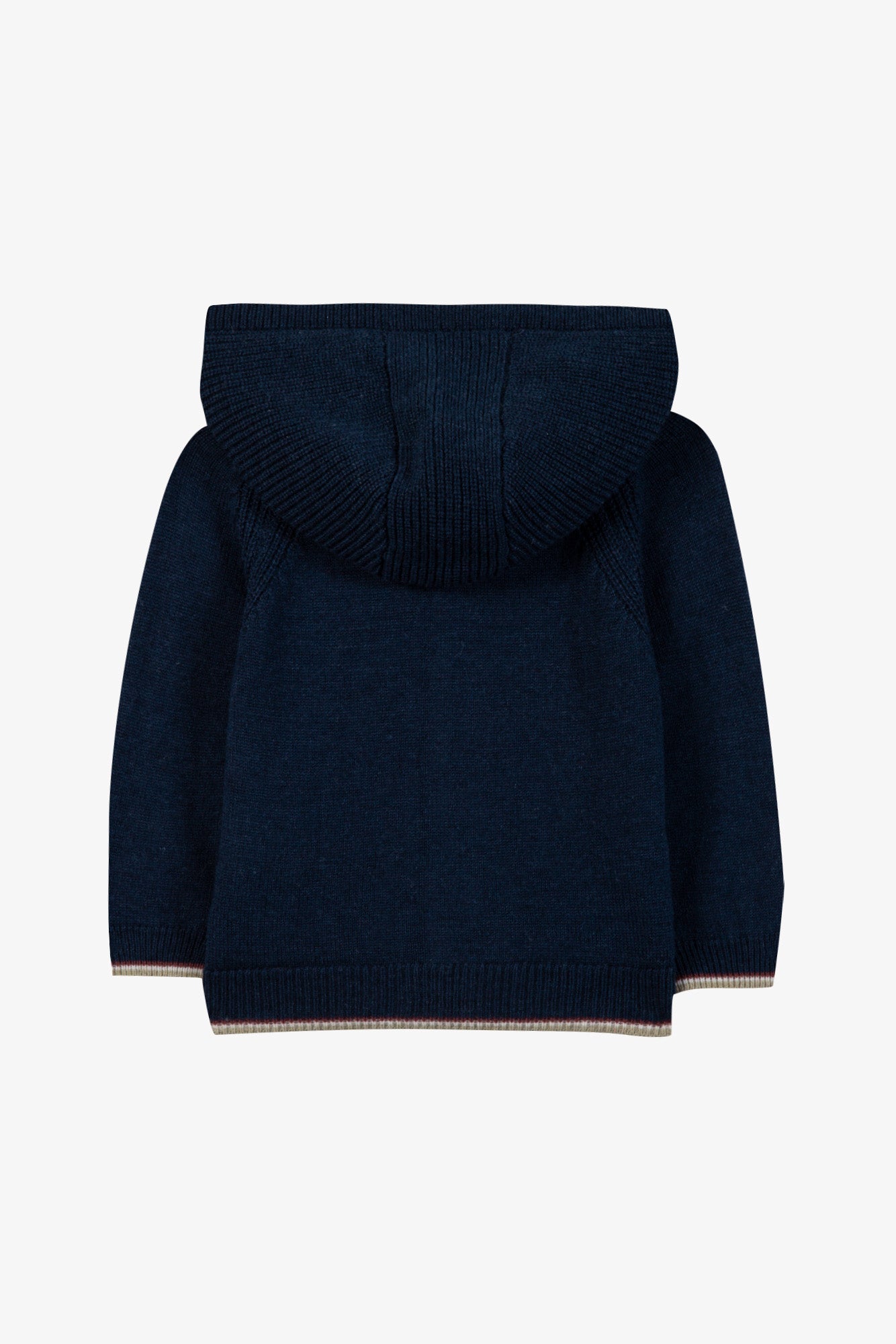 Gilet - Blu navy Lana a Cappuccio zippato