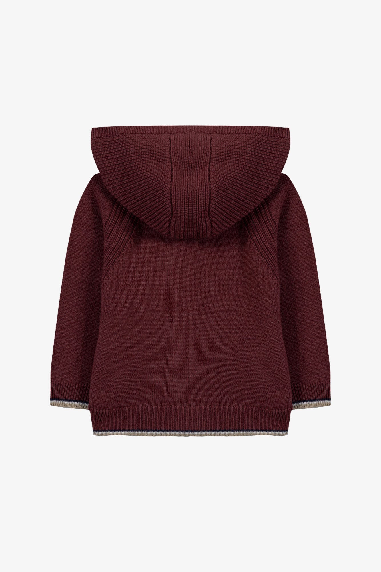 Gilet - Bordeaux Lana a Cappuccio zippato