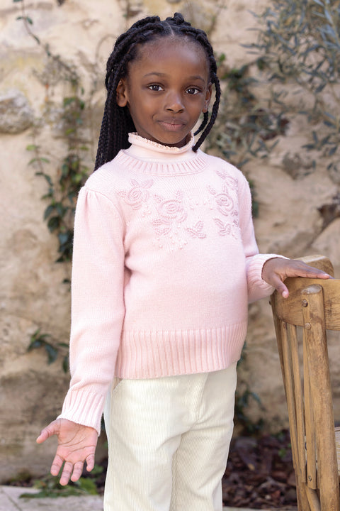 Maglia - Rugiada Lana ricami floreali - Image principale