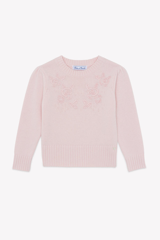 Maglia - Rugiada Lana ricami floreali - Image principale