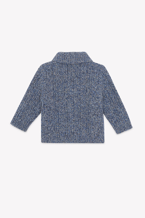 Cardigan - Indaco Lana Maglia contorto - Image principale