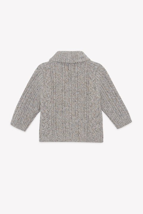 Cardigan - Moka Lana Maglia contorto - Image principale