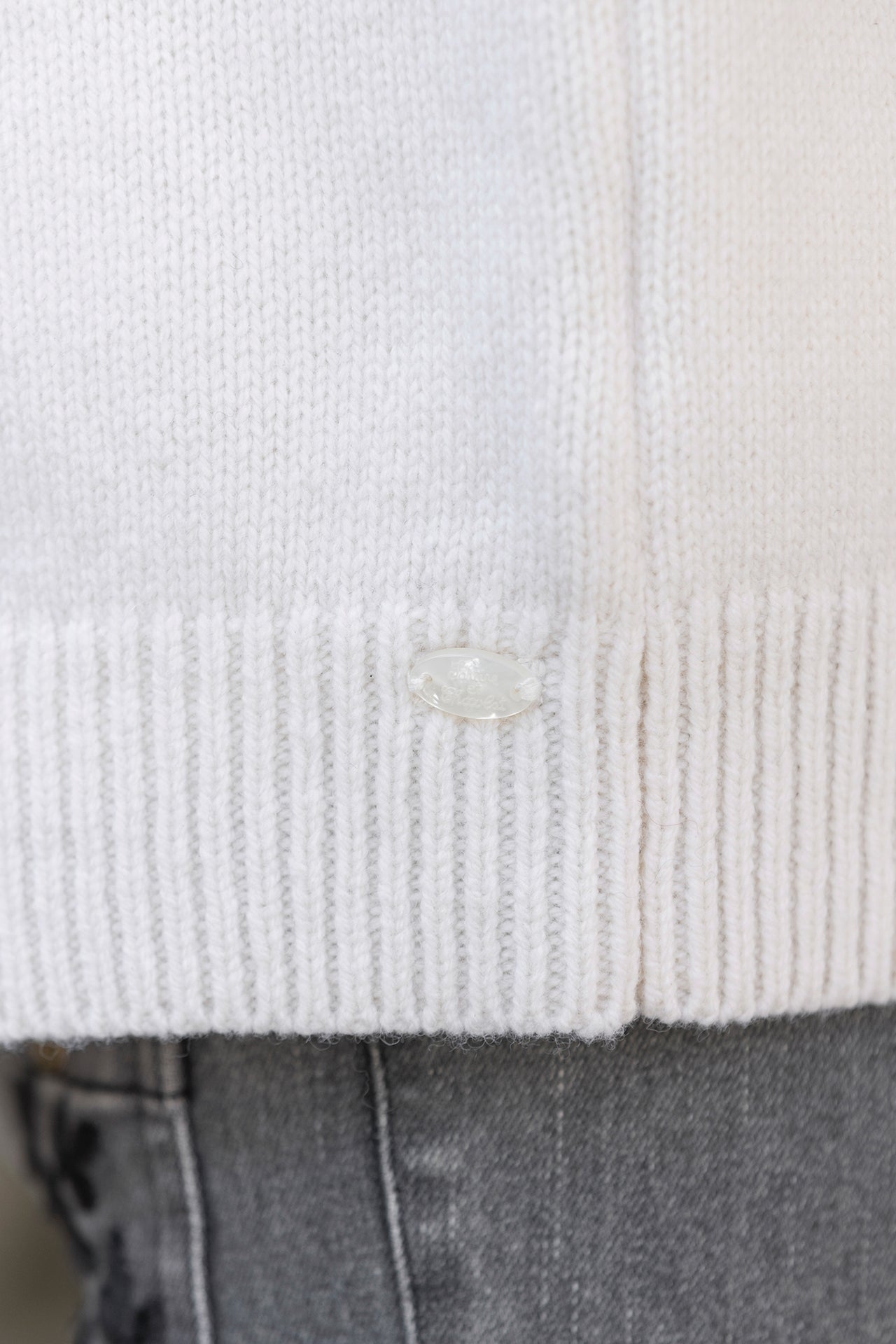 Sweater - Ecru Wool Knitwear jacquard