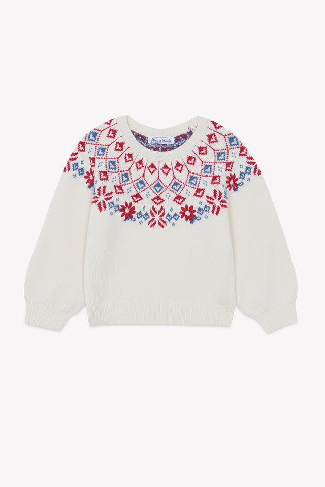 Maglia - Madreperla  Lana Maglia jacquard - Image principale