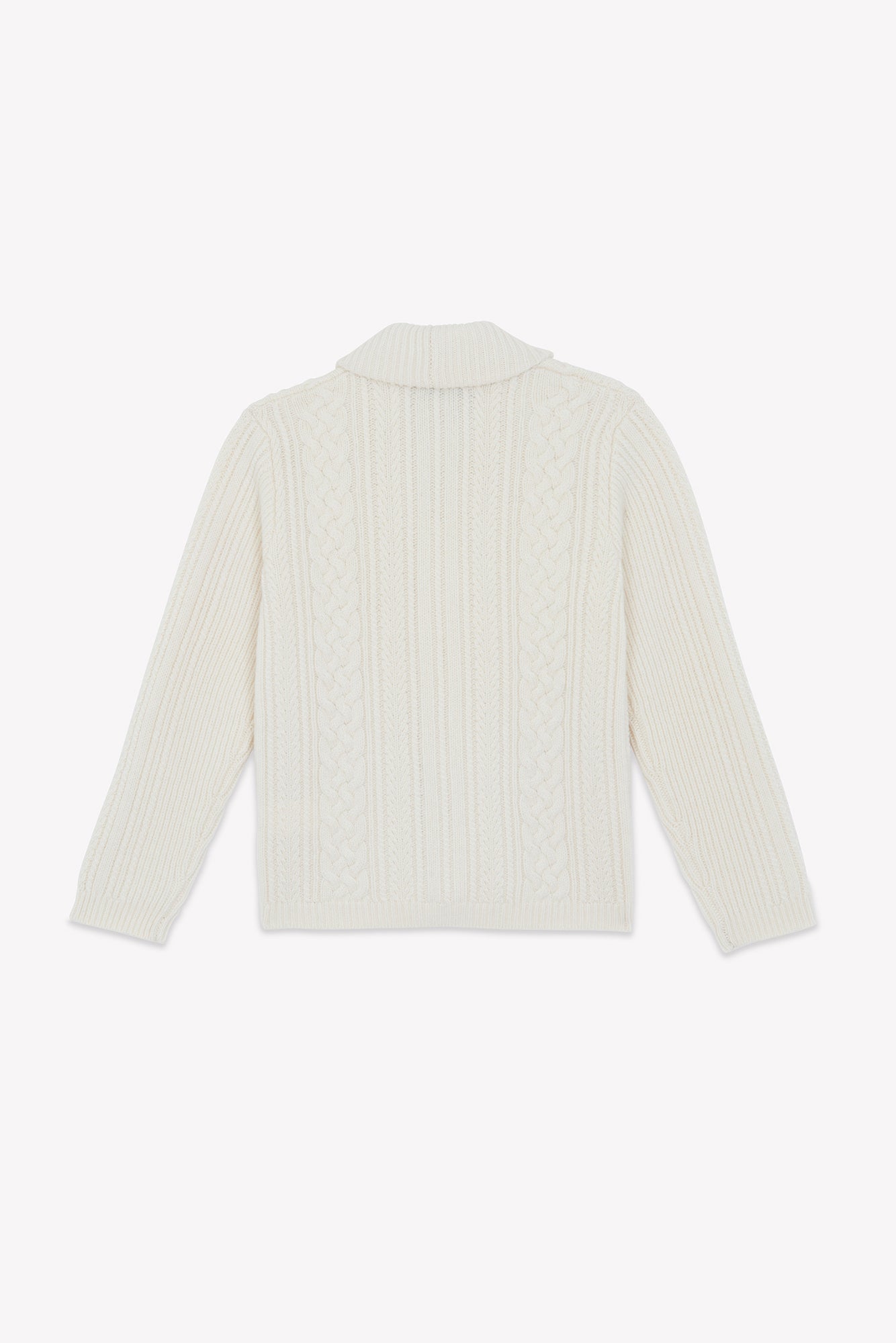 Cardigan - Madreperla  Colletto a scialle Maglia intrecciato