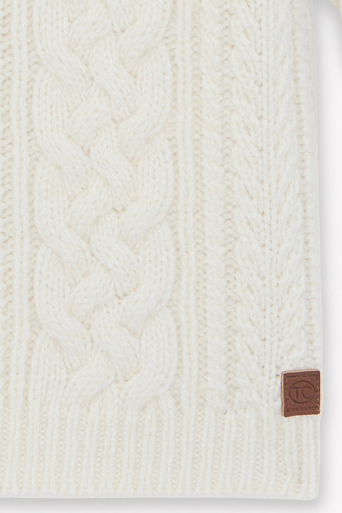Cardigan - Madreperla  Colletto a scialle Maglia intrecciato - Image principale