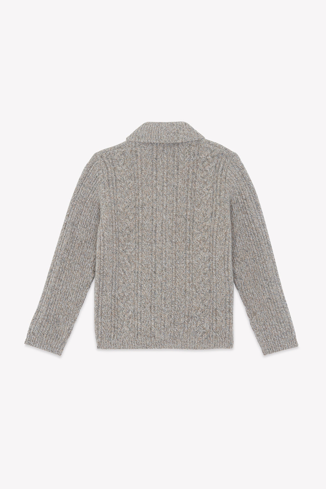 Cardigan - Moka Colletto a scialle Maglia intrecciato