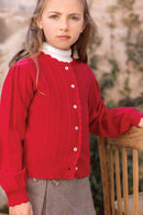 Cardigan - Ciliegia Lana Festone