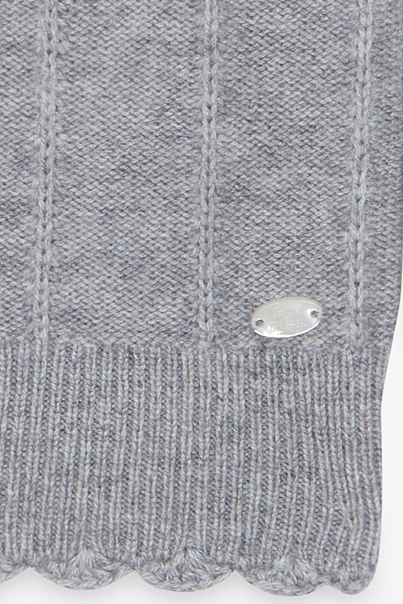 Cardigan - Grigio erica Lana Festone