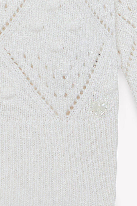 Cardigan - Madreperla  Lana Maglia traforato - Image principale