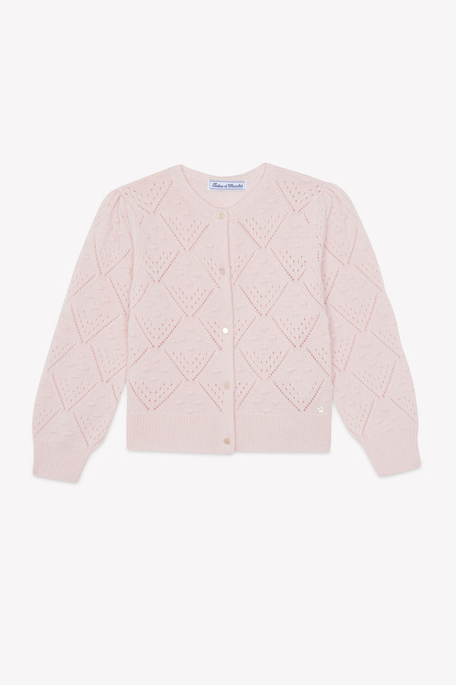 Cardigan - Rugiada Lana Maglia traforato - Image principale