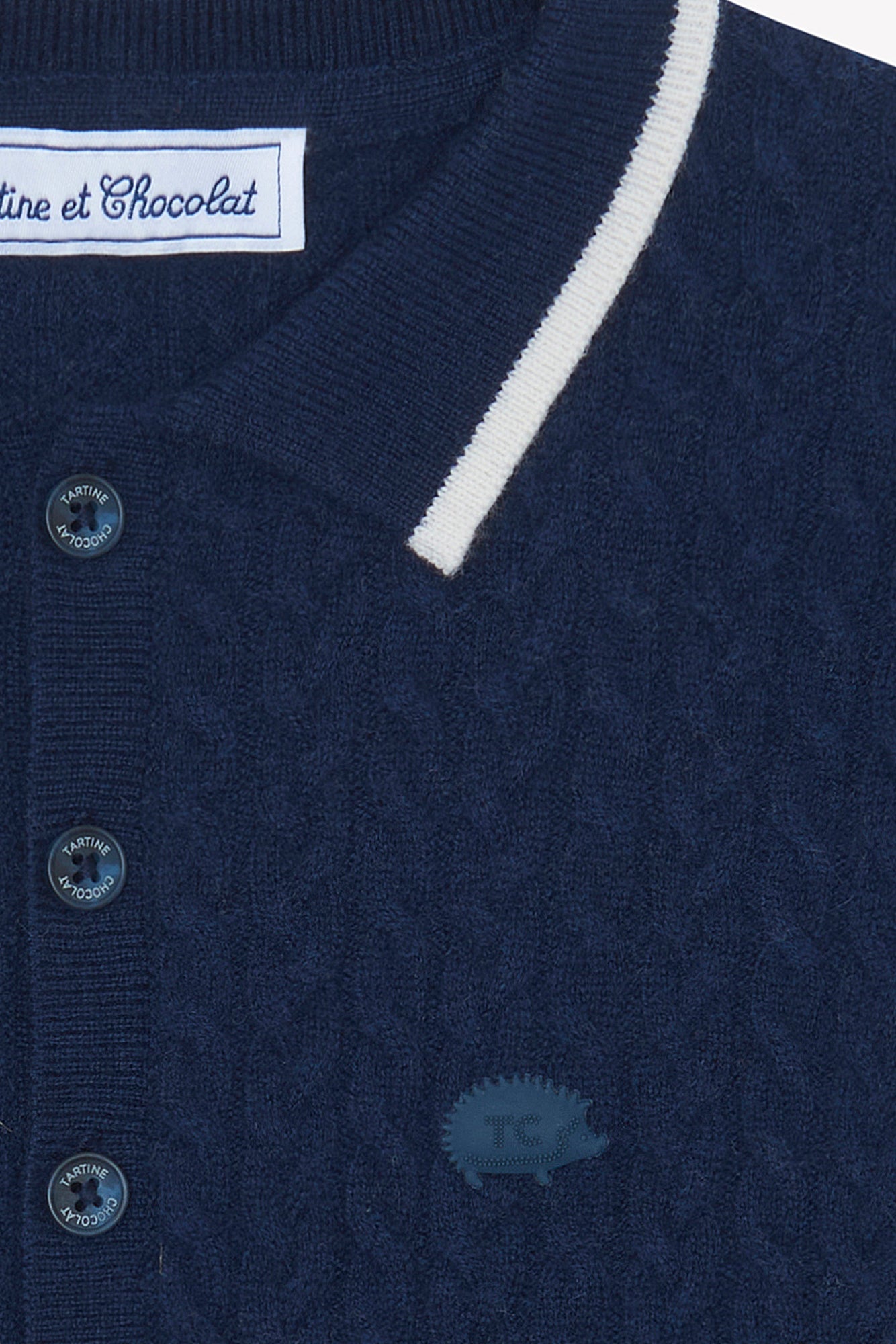 Maglia - Blu navy Lana Colletto a punta Righe