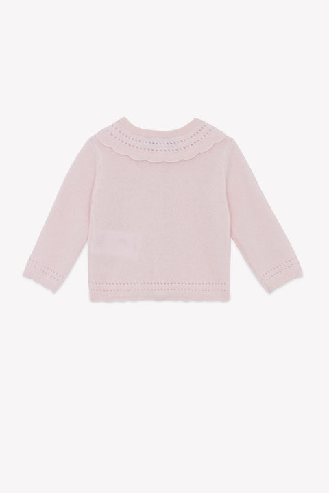 Cardigan - Rugiada Cashmere Colletto Girocollo Festone - Image principale