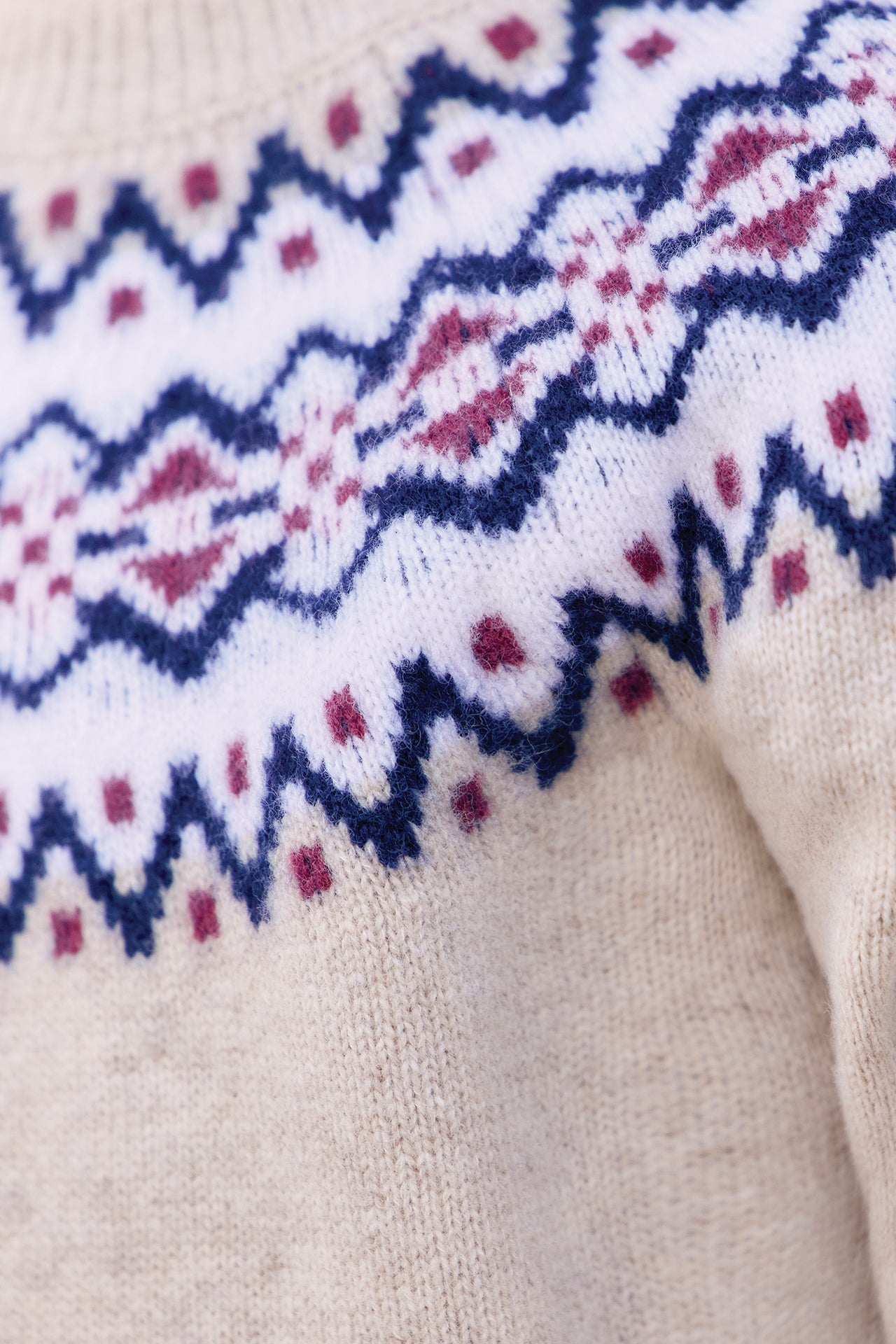 Maglia - Sabbia Lana Maglia jacquard