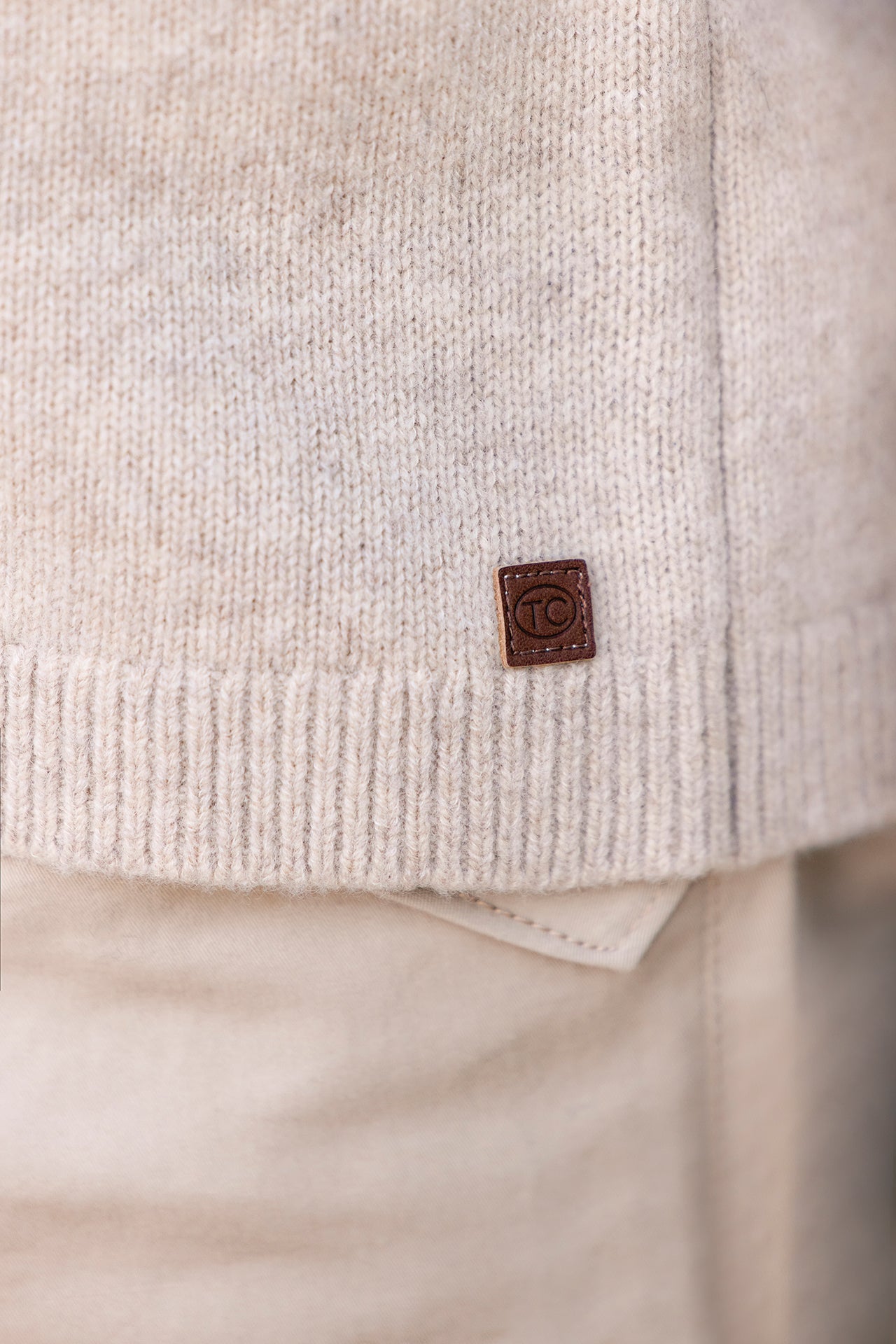 Maglia - Sabbia Lana Maglia jacquard