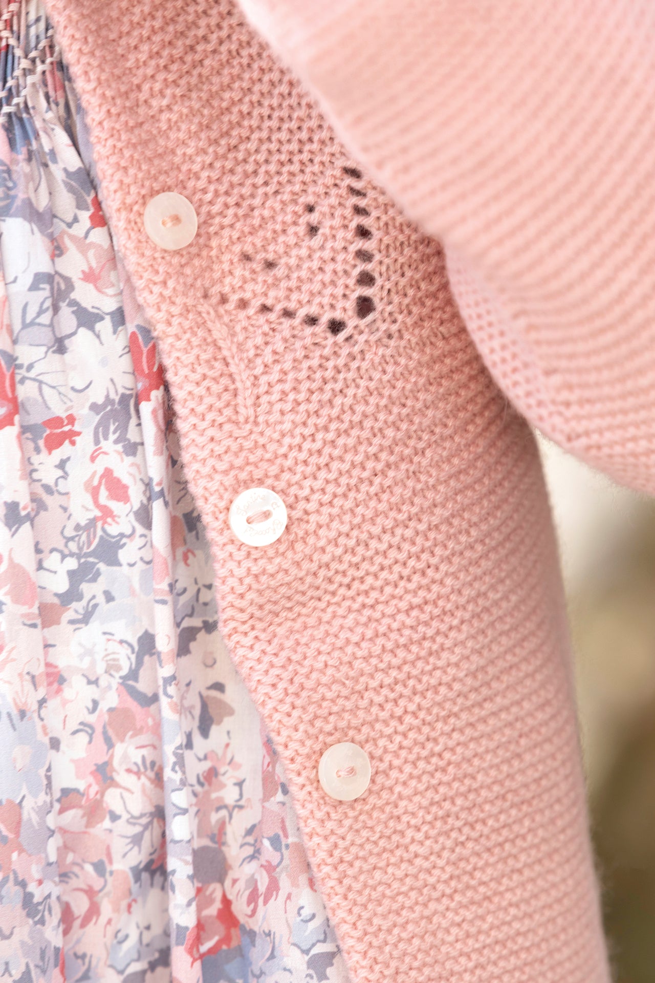 Cardigan - Blush Wool Knitwear openwork
