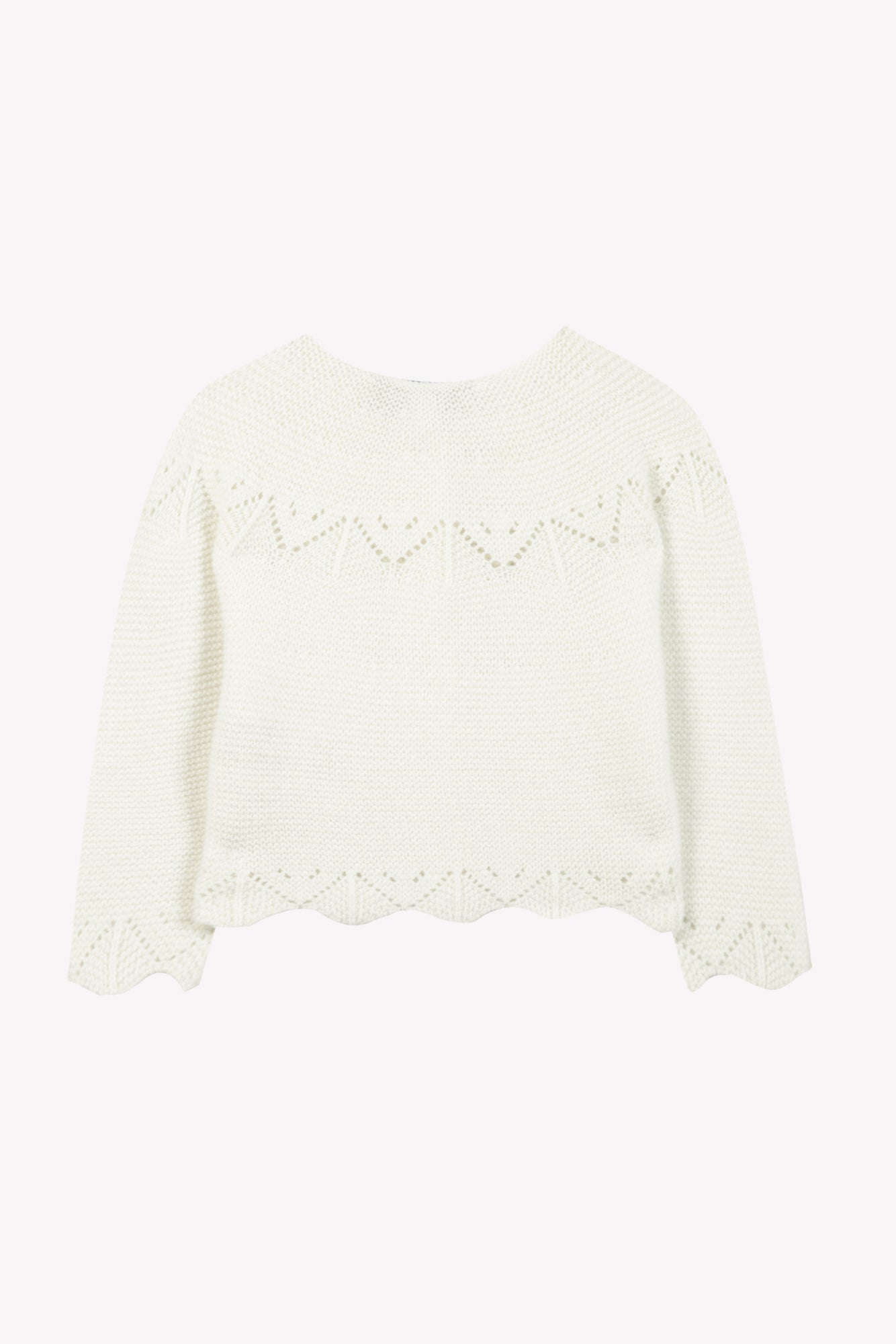 Cardigan - Madreperla  Lana Maglia traforato