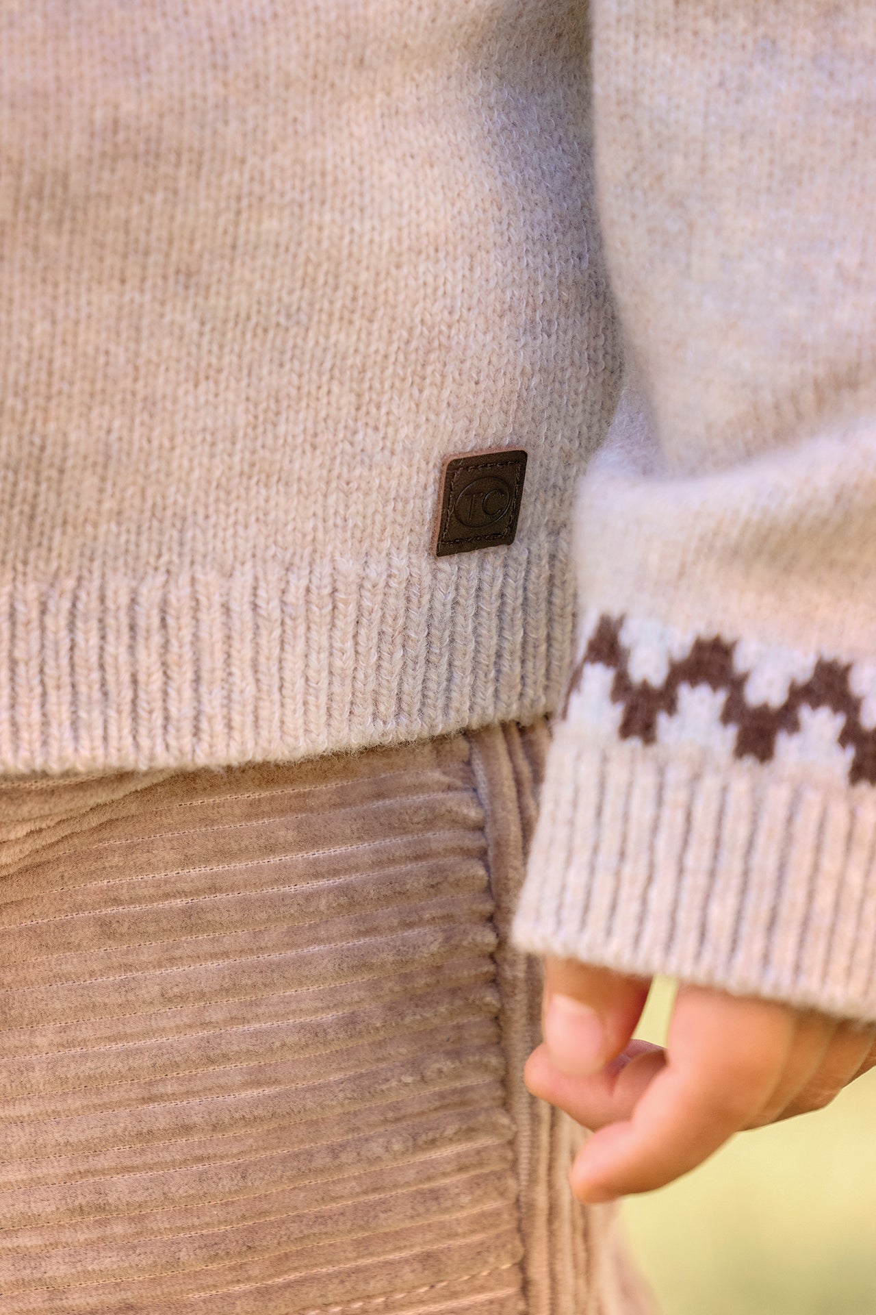 Pull - Moka laine laine jacquard