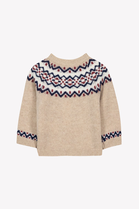 Maglia - Sabbia Lana jacquard - Image principale