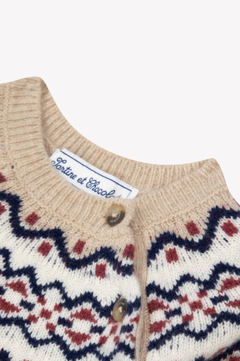 Maglia - Sabbia Lana jacquard - Image principale