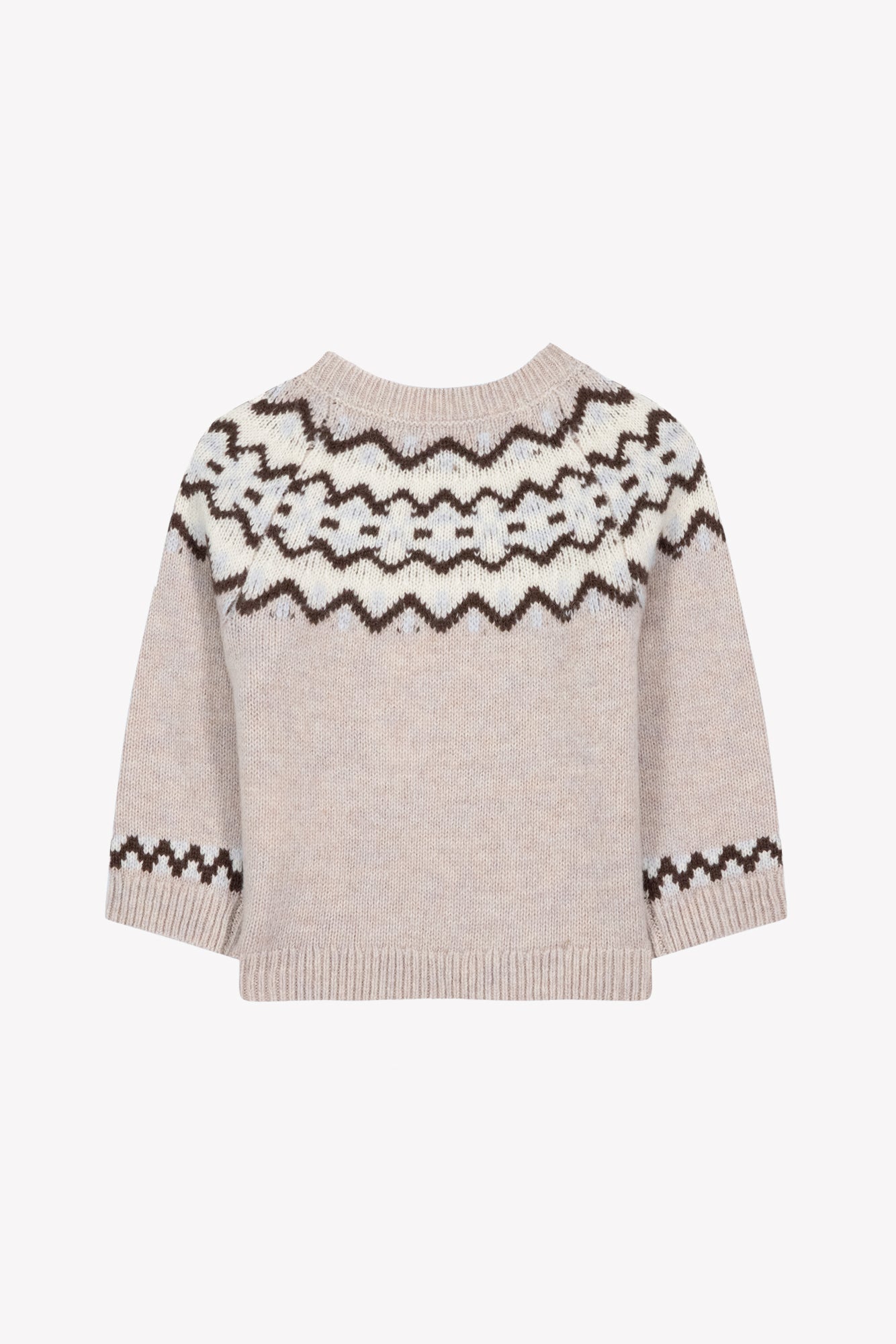 Pull - Moka laine laine jacquard