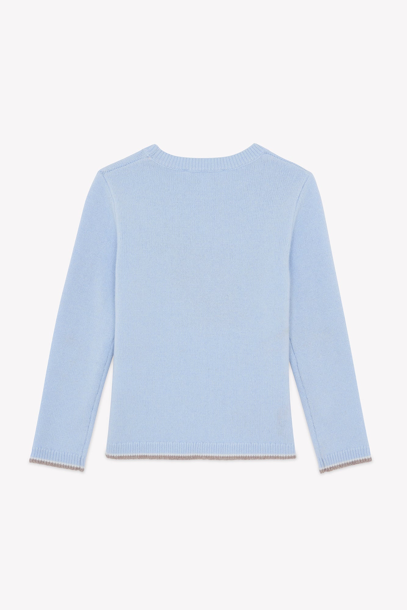 Pull - Bleu Horizon laine broderie chien