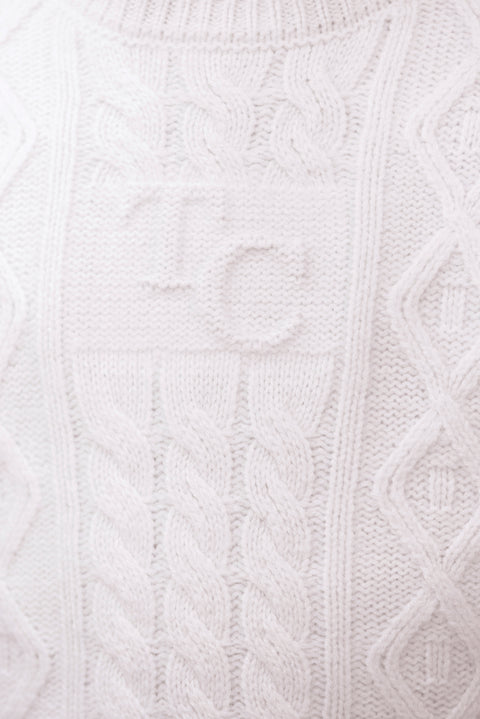Maglia - Madreperla  Lana Maglia maglia intrecciata - Image principale